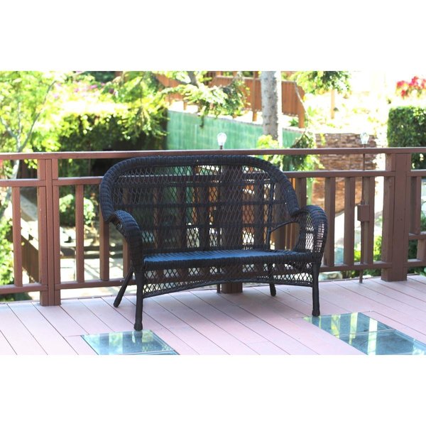 Propation Santa Maria Wicker Patio Love Seat, Black PR2439014